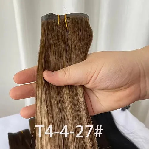 Extensions à clips invisibles en cheveux humains raides