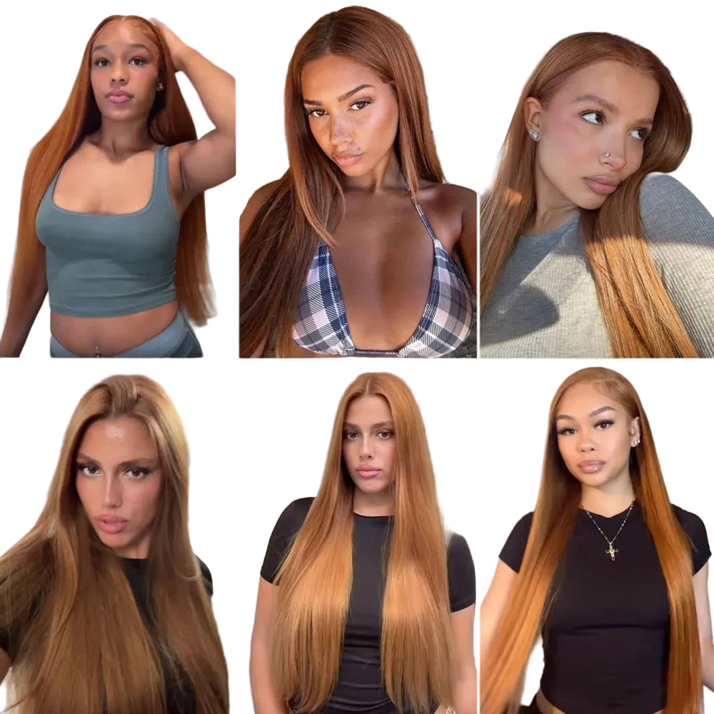 Honey Blonde Long Straight Synthetic Lace Front Wig
