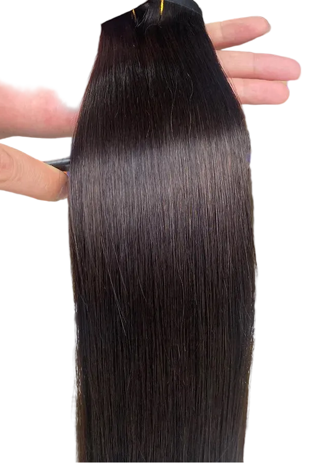 Seamless PU Clip In Human Hair Extensions 7pcs 110g