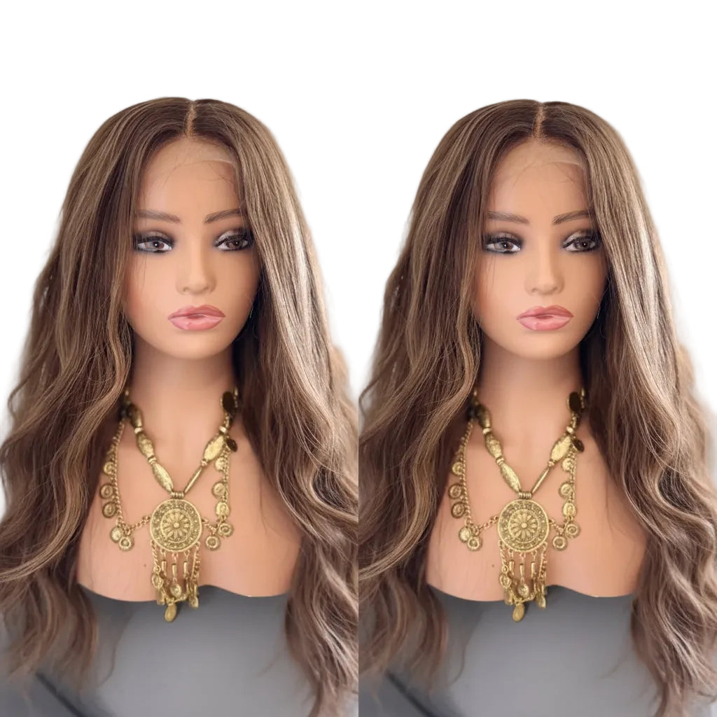 13x4 Ombre Caramel Brown Synthetic HD Lace Front Wig