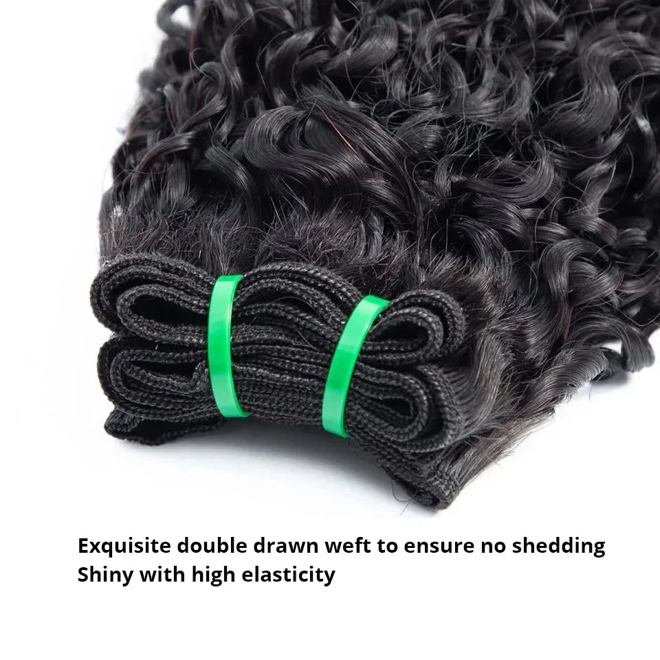 Mèches de Cheveux Humains Pixie Bouclés Vierge 16A