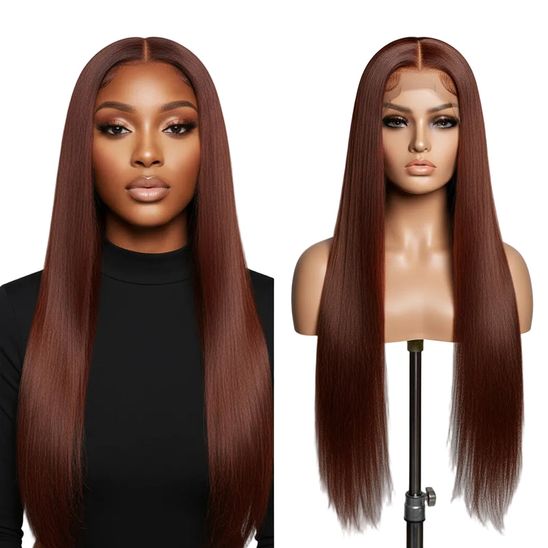 Honey Blonde Long Straight Synthetic Lace Front Wig