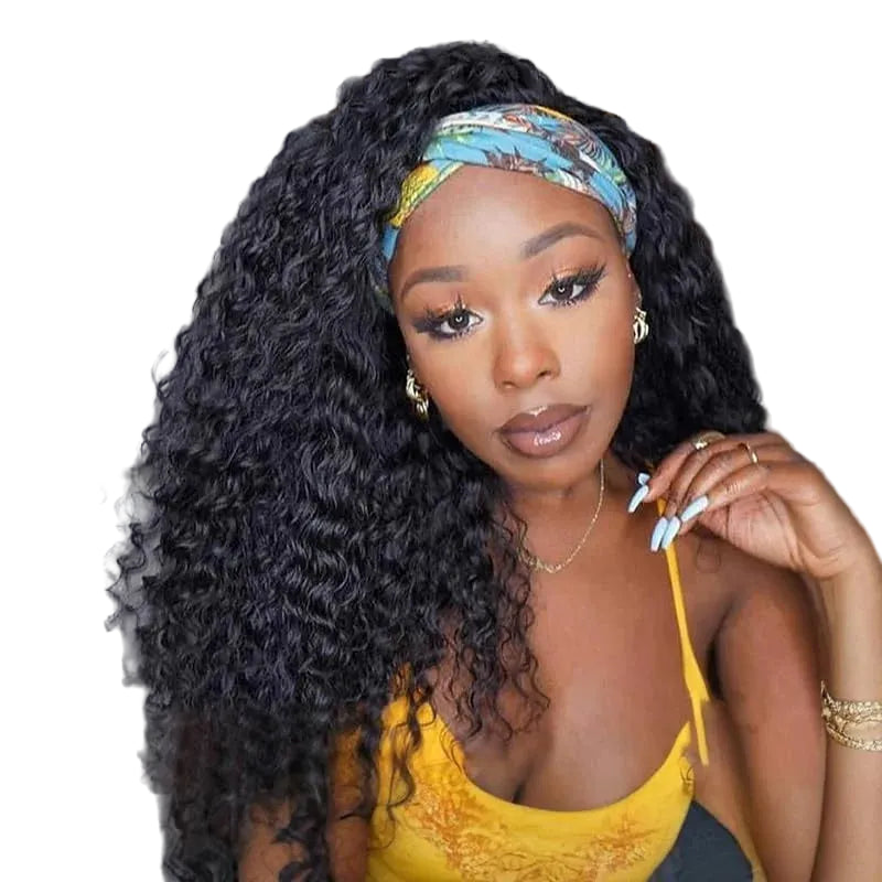 Straight Headband Wig Human Hair Brazilian – 200–250% Density