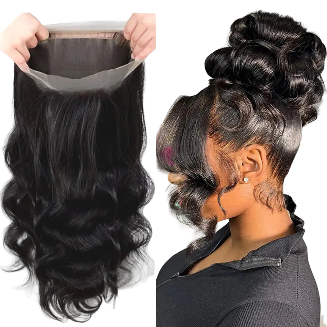 360 HD Lace Front Human Hair Wig 250% Density Straight