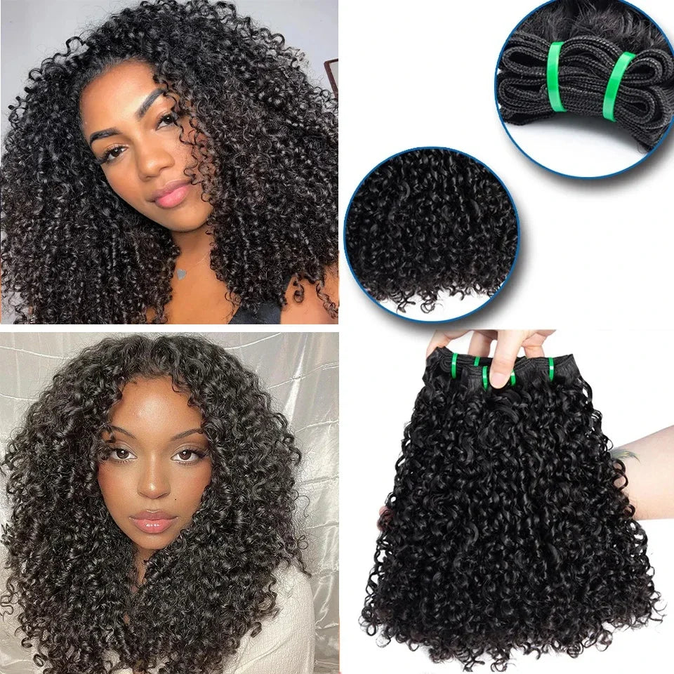 Mèches de Cheveux Humains Pixie Bouclés Vierge 16A