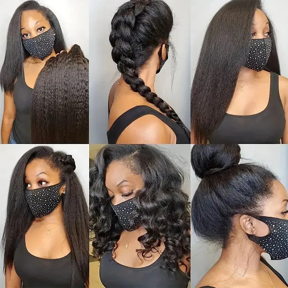 Kinky Straight HD Lace Front Human Hair Wig