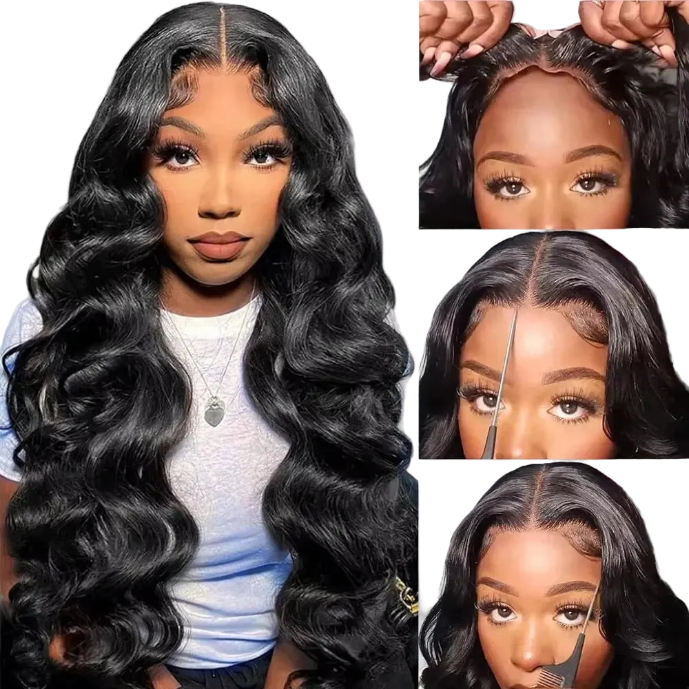 Perruque lace front Body Wave Cheveux humains – HD 13x6 & 360 sans colle