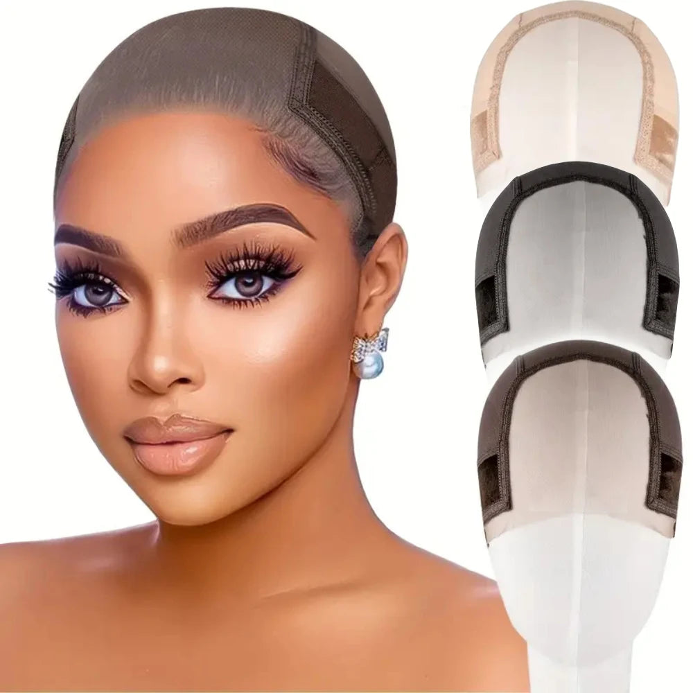 Non Slip Lace Wig Grip Cap with Ear Cutouts & Velcro