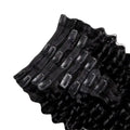 Extensions de cheveux humains à clipser Deep Wave, 8 pièces, 120 g