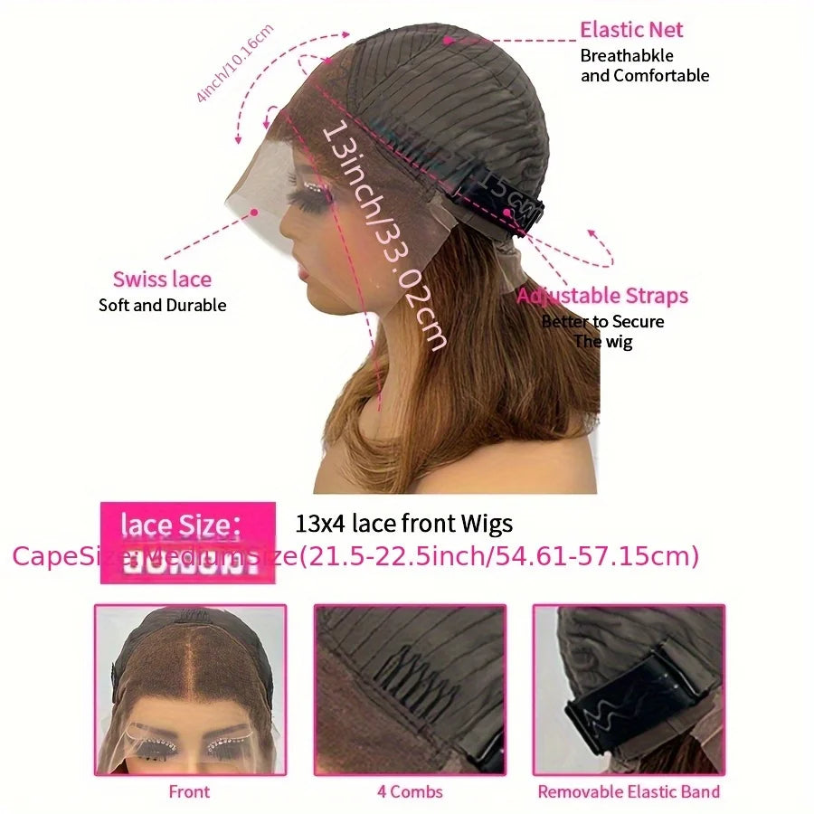 Honey Blonde Body Wave Lace Front Wig HD 13x4 200%