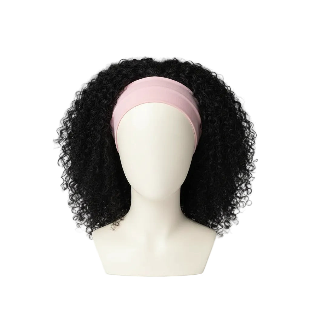 Bandeau Perruque Cheveux Humains Frisés Sans Colle Bob Profond