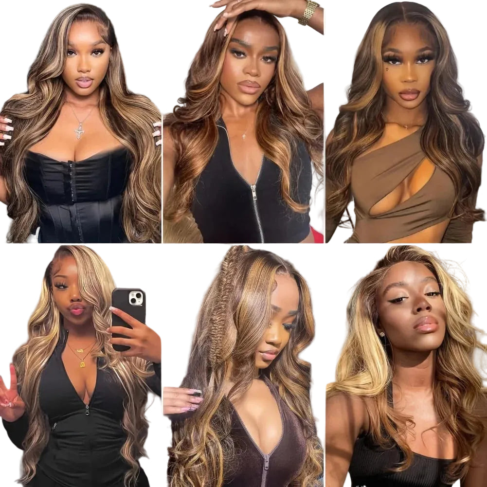 Honey Blonde Body Wave Lace Front Wig HD 13x4 200%