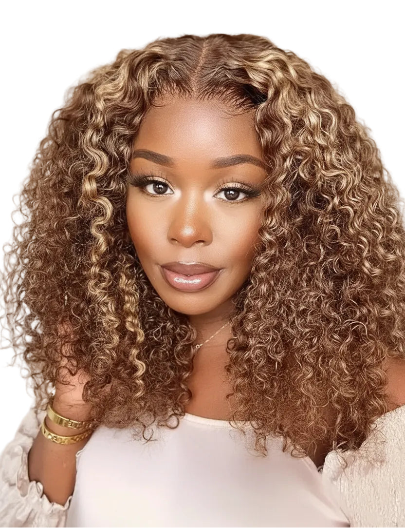 Ombre Deep Wave Lace Front Wig Human Hair