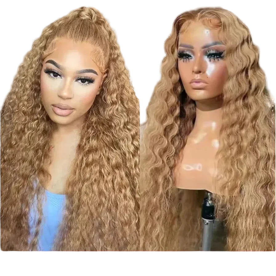 Honey Blonde Deep Wave 13x6 HD Lace Front Human Wig