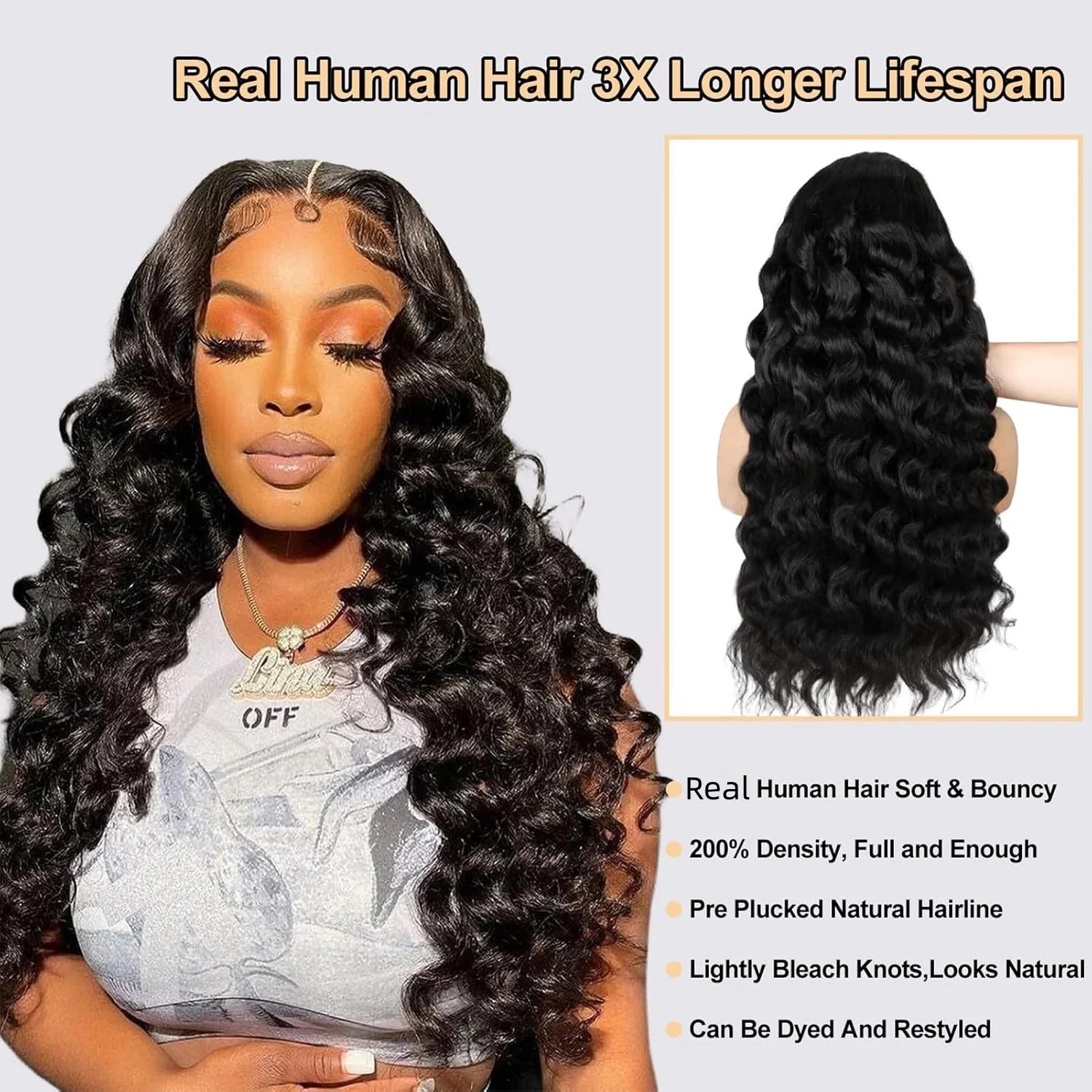 Curly Deep Wave 13x6 HD Lace Front Human Hair Wig