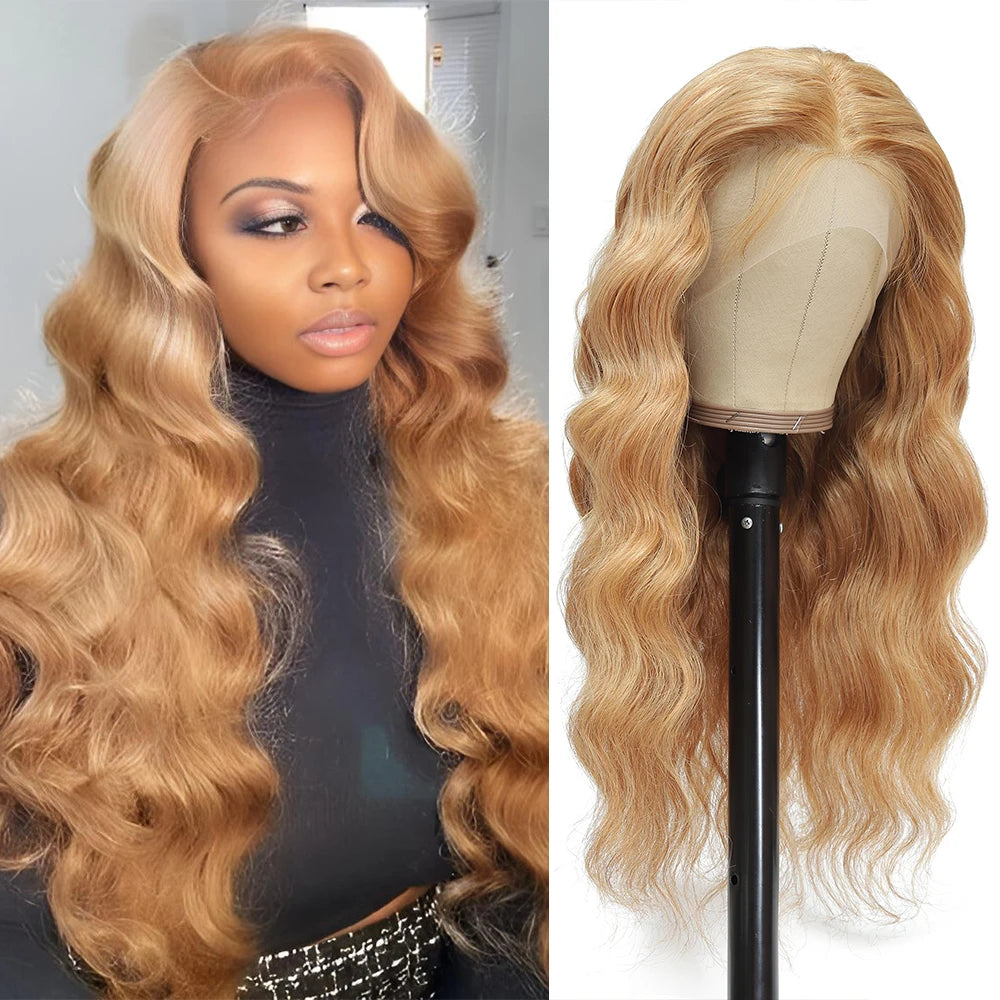 Honey Blonde Body Wave HD Lace Front Glueless Human Wig