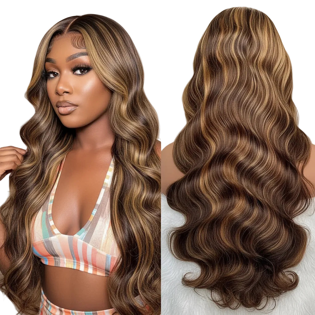 Honey Blonde Body Wave Lace Front Wig HD 13x4 200%