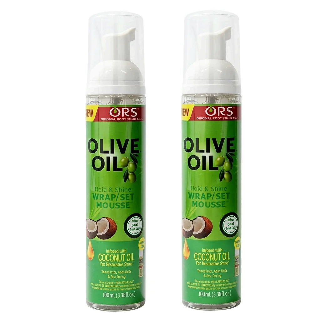 Curly hair mousse for wigs 100ml, infused with olive oil and coconut oil for strong hold and anti-frizz styling.
