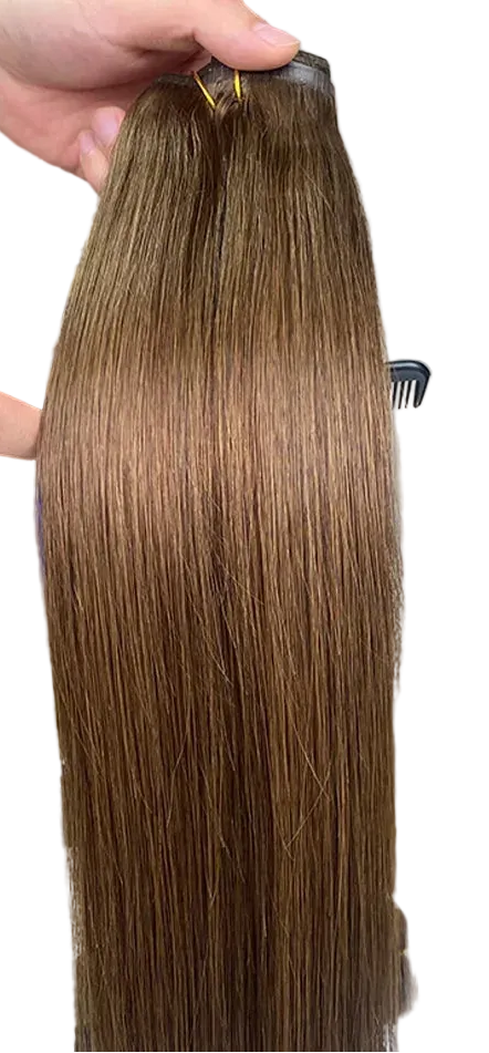 Seamless PU Clip In Human Hair Extensions 7pcs 110g