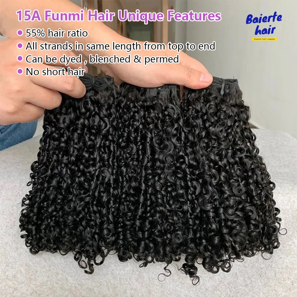 Mèches de Cheveux Humains Pixie Bouclés Vierge 16A
