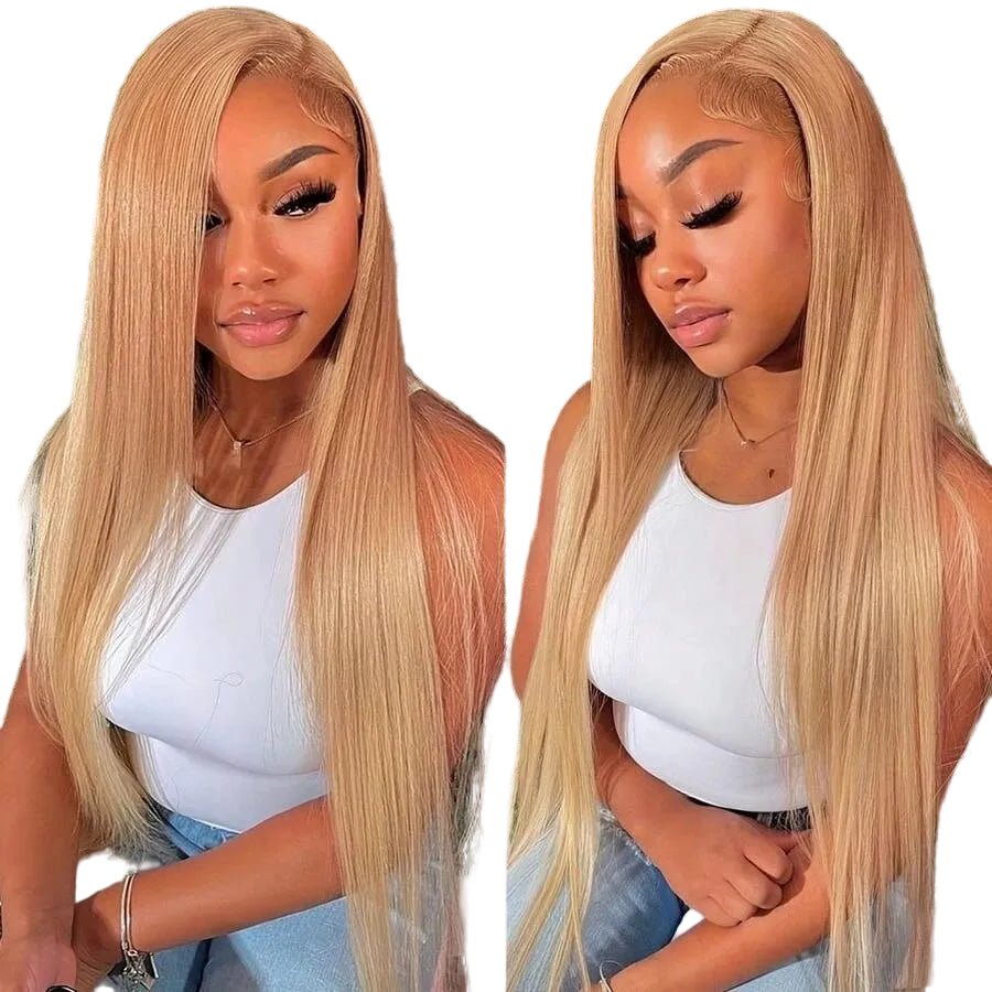 Honey Blonde 13x6 HD Lace Front Wig – Human Hair, 200% Density