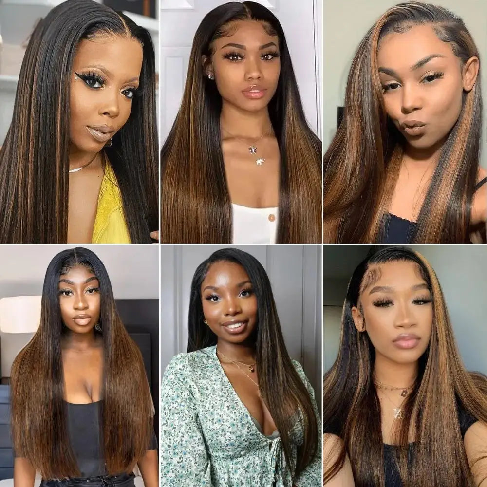 Highlight FB30 Straight 13x6 HD Lace Frontal Wig 220% Density