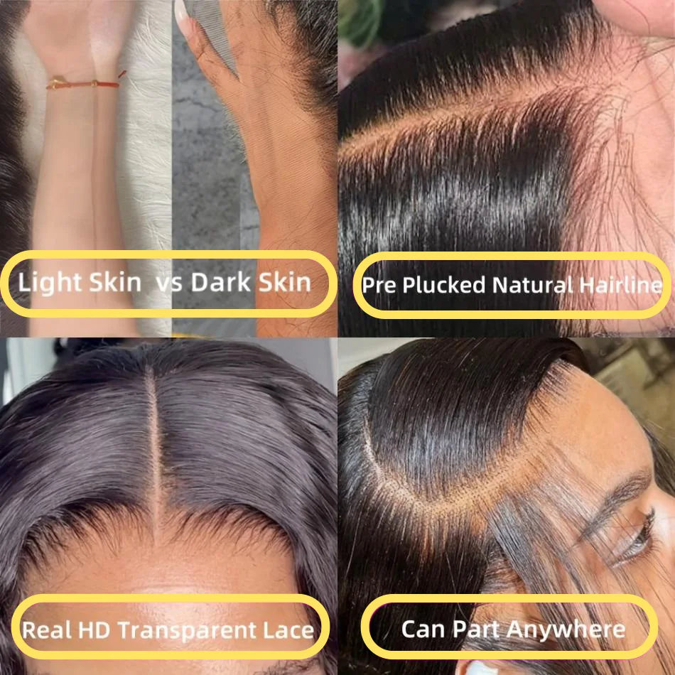 Bone Straight HD Lace Frontal Glueless Wig