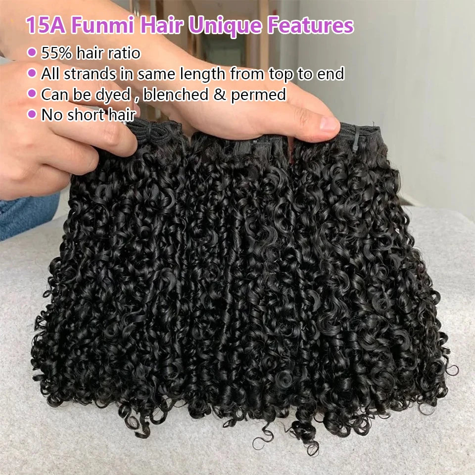 Mèches de Cheveux Humains Pixie Bouclés Vierge 16A