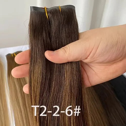 Extensions à clips invisibles en cheveux humains raides