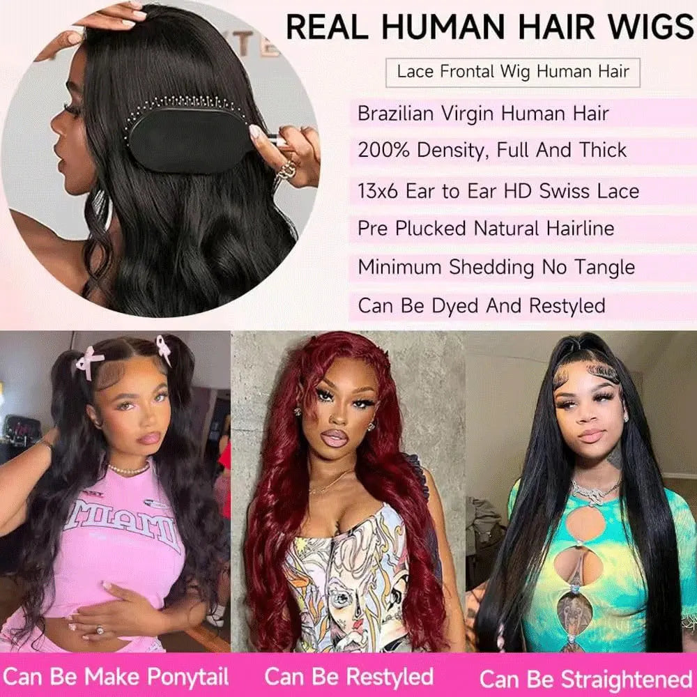 Body Wave 13x4/13x6 HD Lace Front Glueless Human Hair Wig