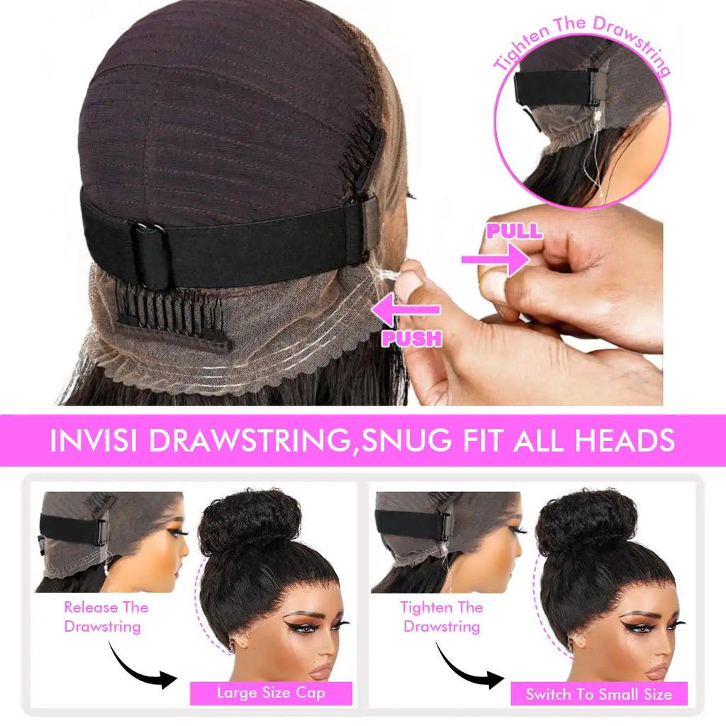 360 HD Lace Front Human Hair Wig 250% Density Straight