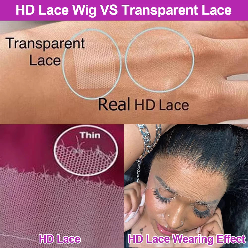 Kinky Straight HD Lace Front Human Hair Wig