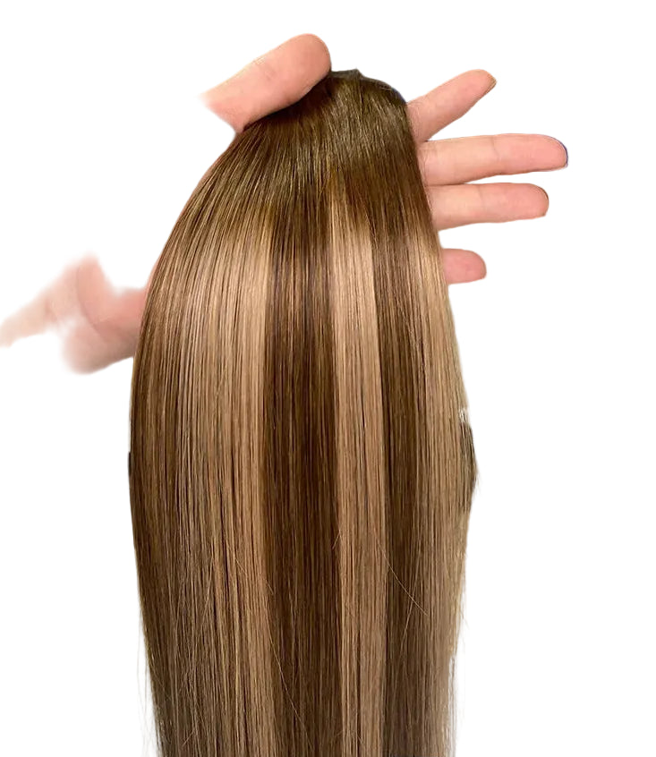 Seamless PU Clip In Human Hair Extensions 7pcs 110g