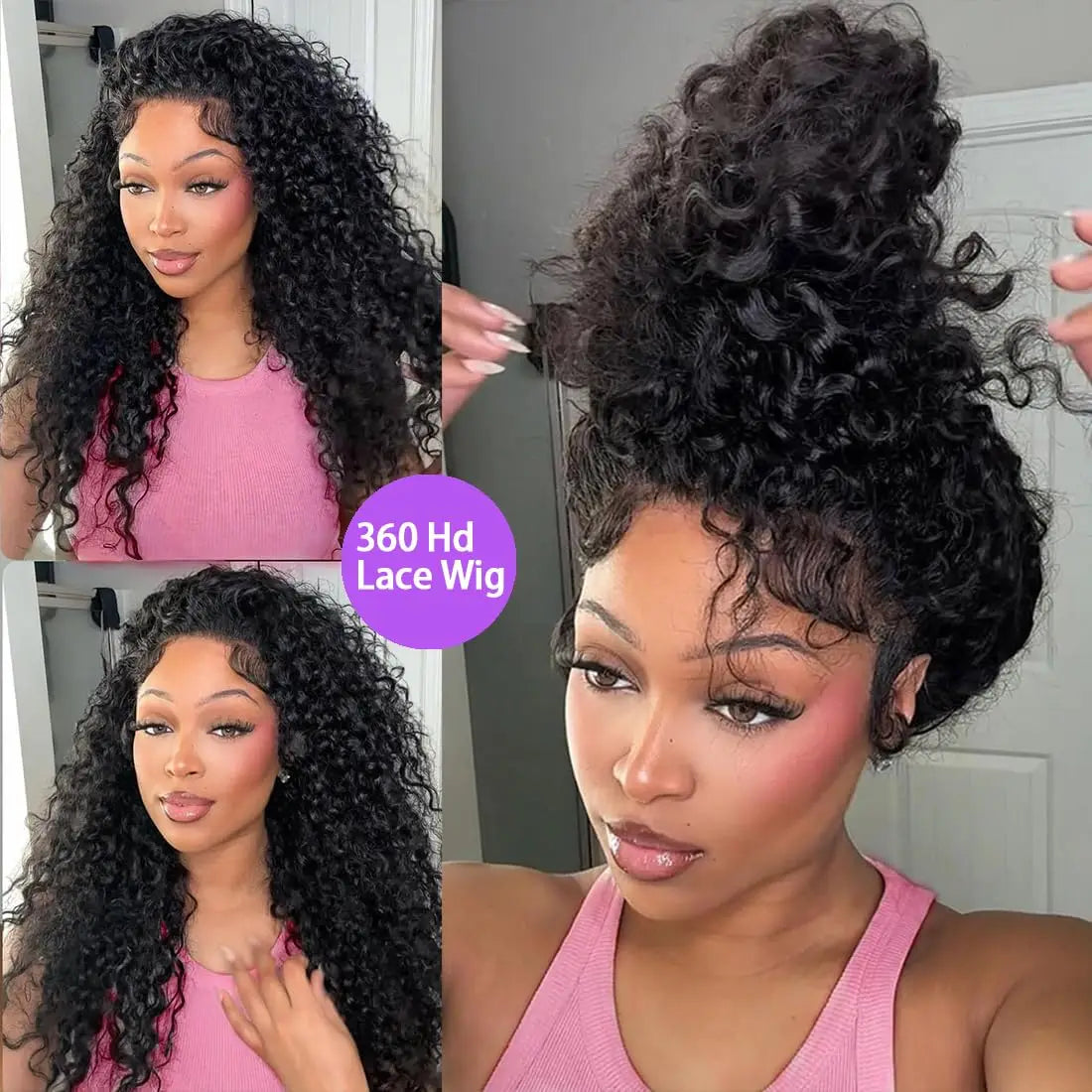 360 HD Lace Front Human Hair Perücke 250 % Dichte Gerade